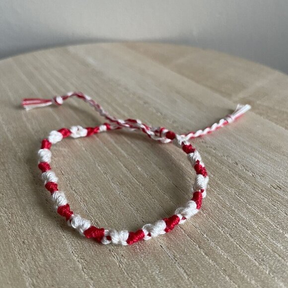 Handmade Jewelry - Zinnia Bracelet, anklet, trendy, comfortable, tie, embroidery thread, woven, gif